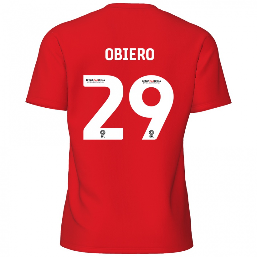 Kinder Zech Obiero #29 Rot Heimtrikot Trikot 2024/25 T-Shirt Österreich