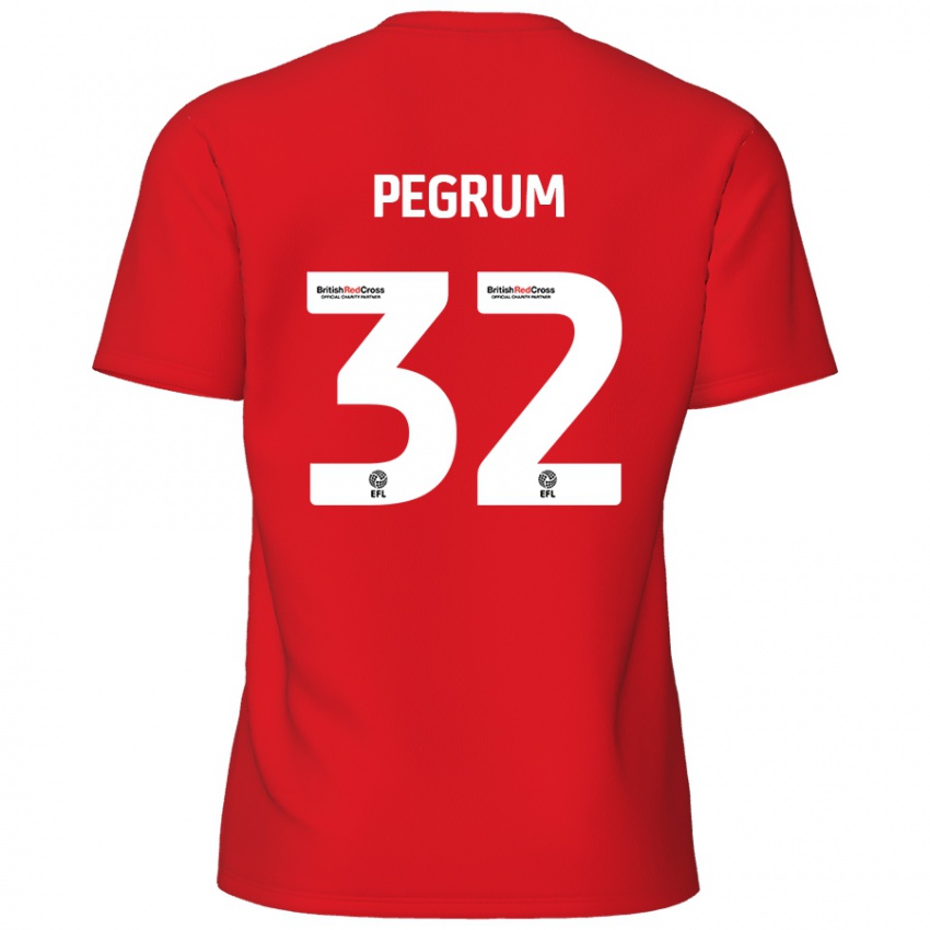 Kinder Charlie Pegrum #32 Rot Heimtrikot Trikot 2024/25 T-Shirt Österreich