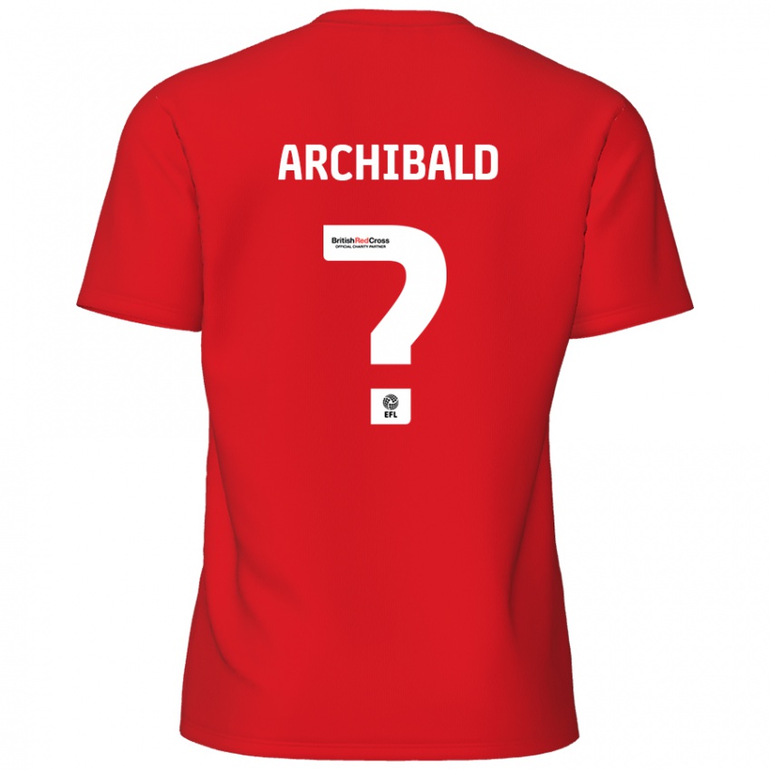 Kinder Aaron Archibald #0 Rot Heimtrikot Trikot 2024/25 T-Shirt Österreich