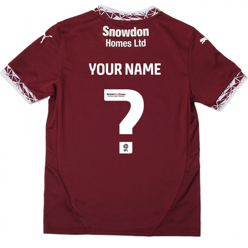 Kinder Ihren Namen #0 Burgundrot Heimtrikot Trikot 2024/25 T-Shirt Österreich