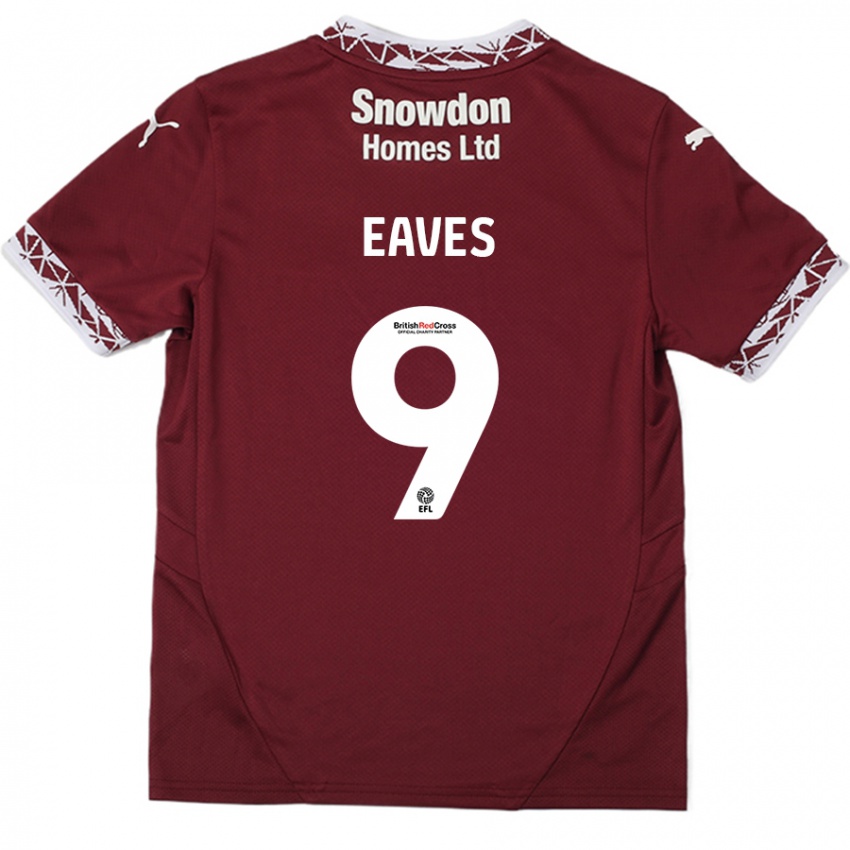 Kinder Tom Eaves #9 Burgundrot Heimtrikot Trikot 2024/25 T-Shirt Österreich