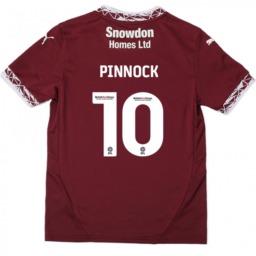 Kinder Mitch Pinnock #10 Burgundrot Heimtrikot Trikot 2024/25 T-Shirt Österreich