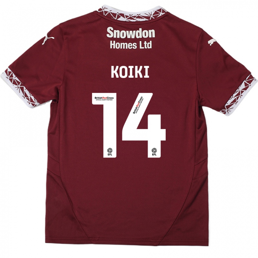 Kinder Ali Koiki #14 Burgundrot Heimtrikot Trikot 2024/25 T-Shirt Österreich