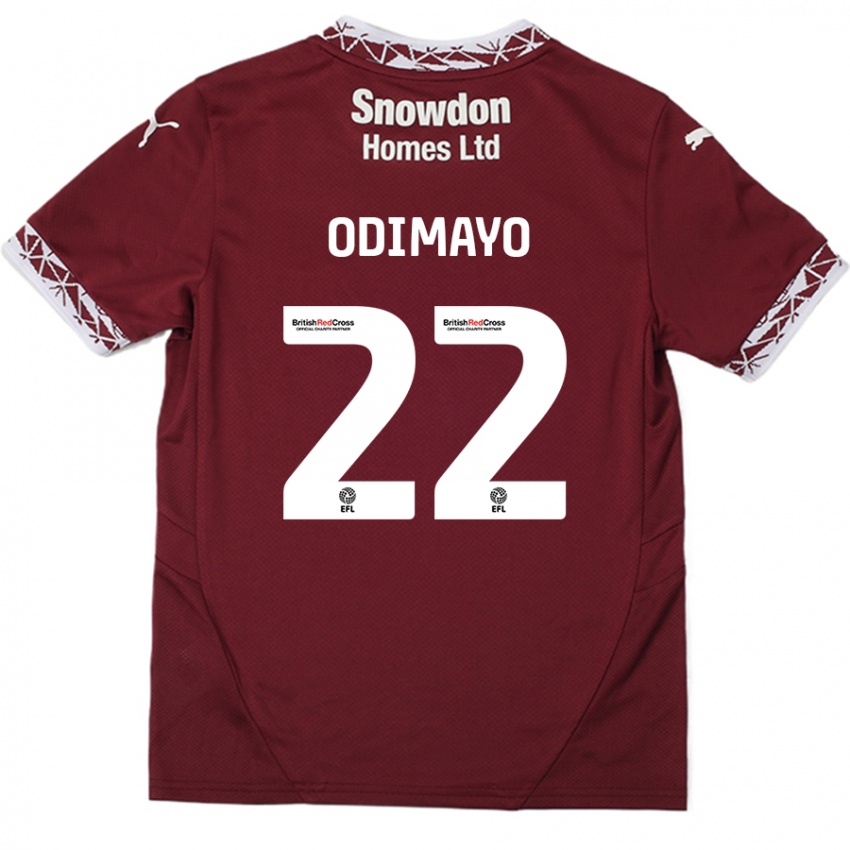 Kinder Akin Odimayo #22 Burgundrot Heimtrikot Trikot 2024/25 T-Shirt Österreich