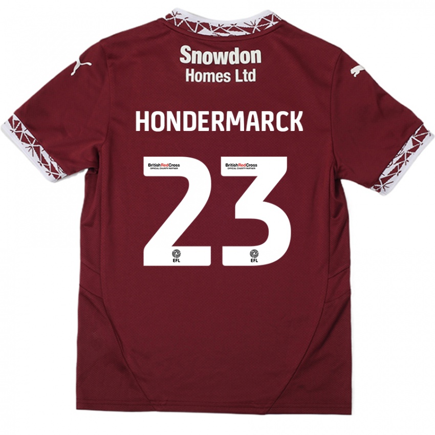 Kinder William Hondermarck #23 Burgundrot Heimtrikot Trikot 2024/25 T-Shirt Österreich