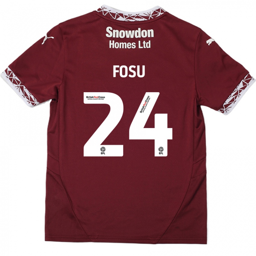 Kinder Tariqe Fosu #24 Burgundrot Heimtrikot Trikot 2024/25 T-Shirt Österreich