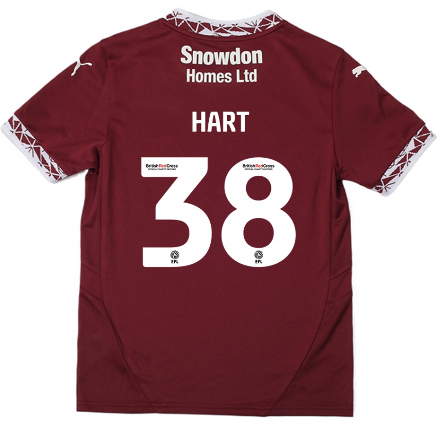 Kinder Jamari Hart #38 Burgundrot Heimtrikot Trikot 2024/25 T-Shirt Österreich