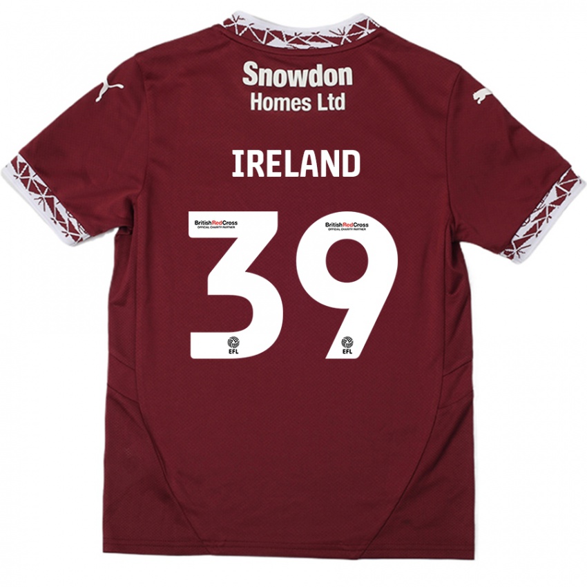 Kinder Matthew Ireland #39 Burgundrot Heimtrikot Trikot 2024/25 T-Shirt Österreich