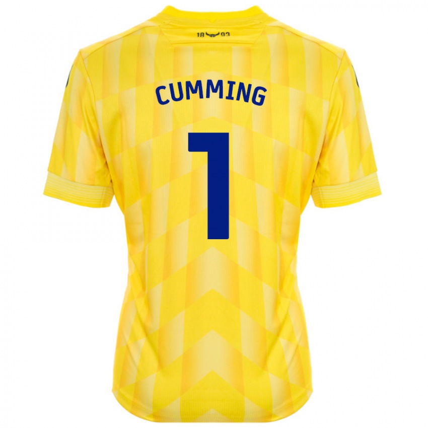 Kinder Jamie Cumming #1 Gelb Heimtrikot Trikot 2024/25 T-Shirt Österreich