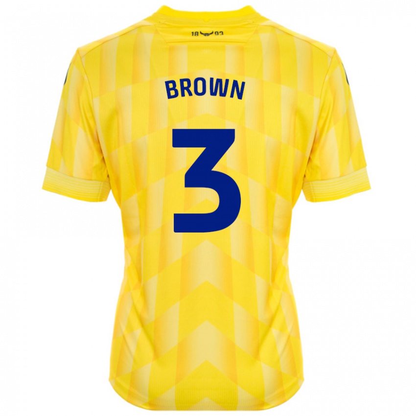 Kinder Ciaron Brown #3 Gelb Heimtrikot Trikot 2024/25 T-Shirt Österreich