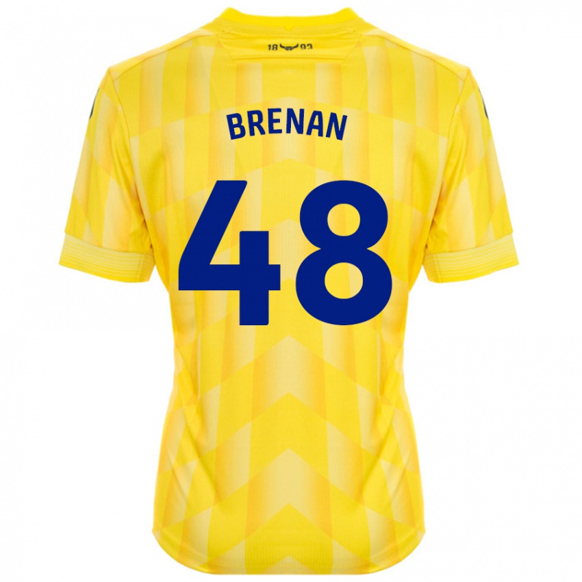 Kinder Tobias Brenan #48 Gelb Heimtrikot Trikot 2024/25 T-Shirt Österreich