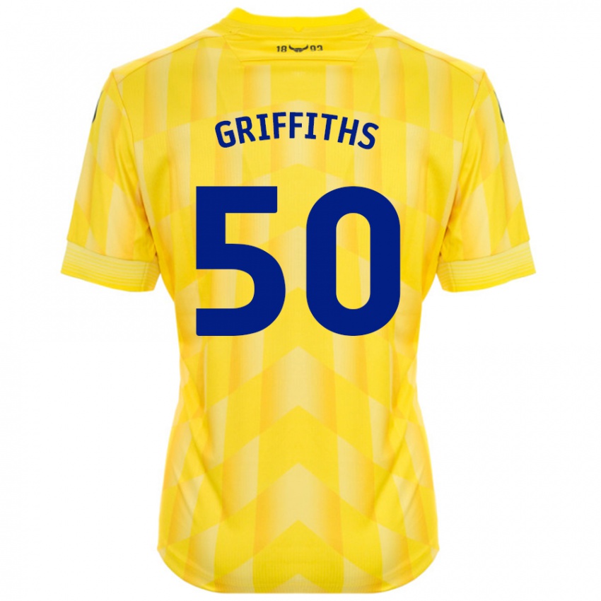 Kinder Louis Griffiths #50 Gelb Heimtrikot Trikot 2024/25 T-Shirt Österreich