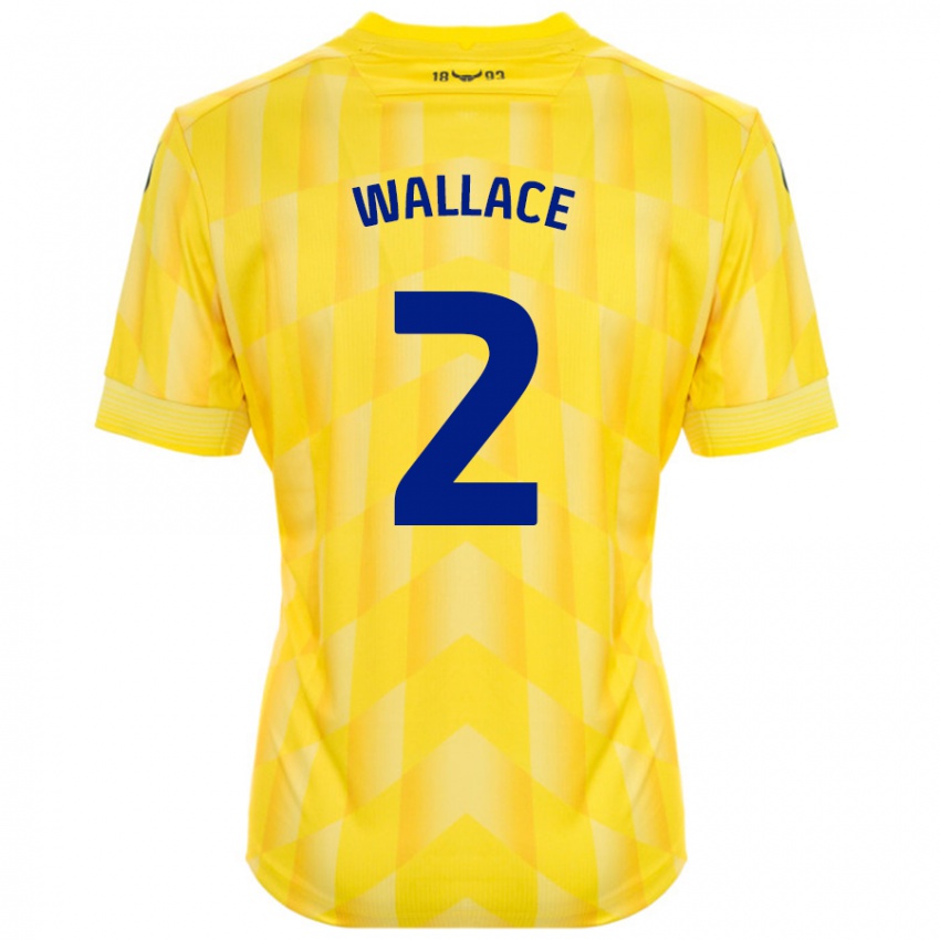 Kinder Emily Wallace #2 Gelb Heimtrikot Trikot 2024/25 T-Shirt Österreich