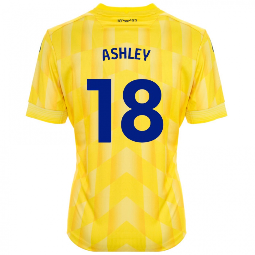 Kinder Alex Ashley #18 Gelb Heimtrikot Trikot 2024/25 T-Shirt Österreich