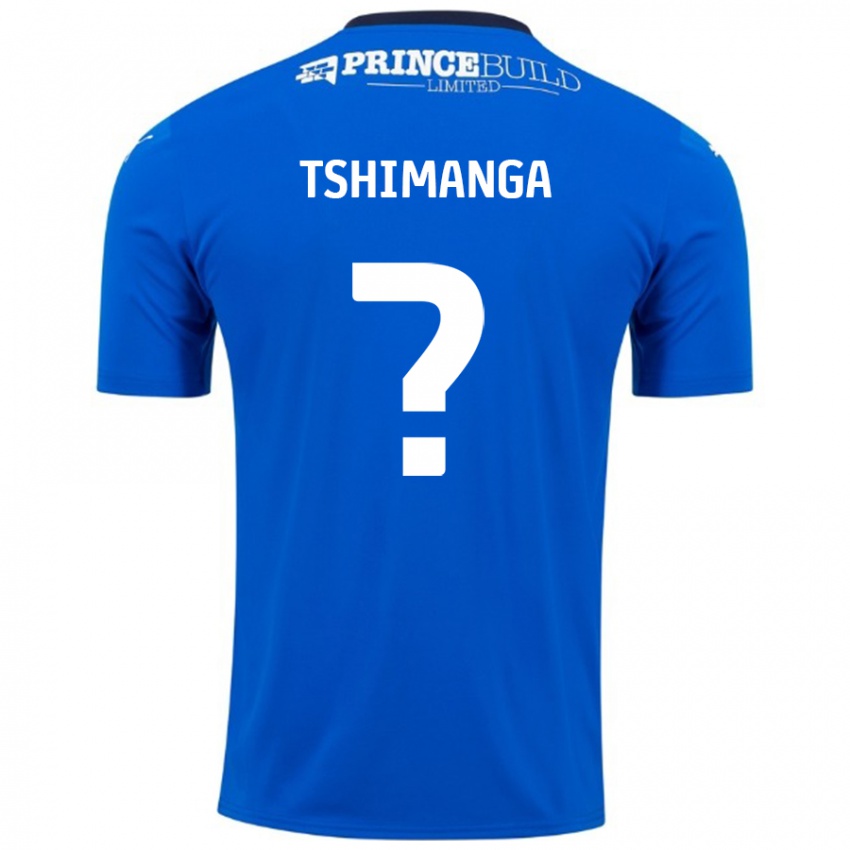 Kinder Kabongo Tshimanga #0 Blau Weiß Heimtrikot Trikot 2024/25 T-Shirt Österreich