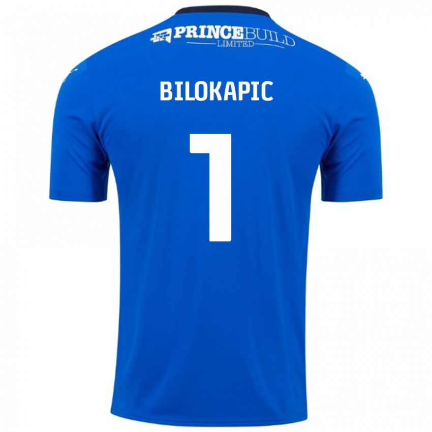 Kinder Nicholas Bilokapic #1 Blau Weiß Heimtrikot Trikot 2024/25 T-Shirt Österreich