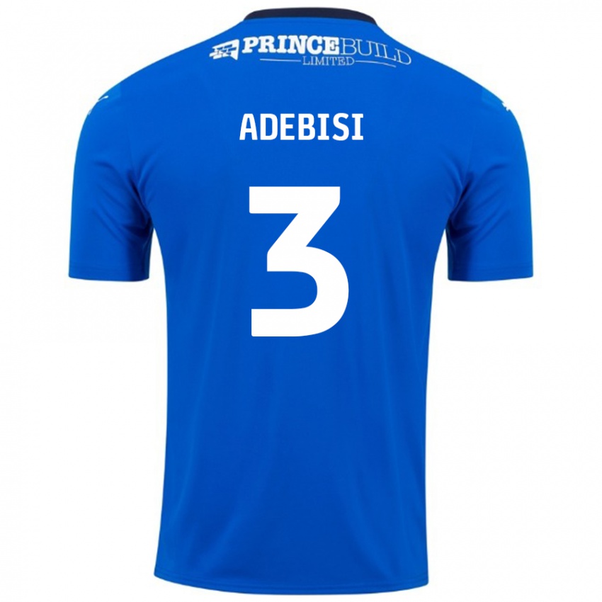 Kinder Rio Adebisi #3 Blau Weiß Heimtrikot Trikot 2024/25 T-Shirt Österreich