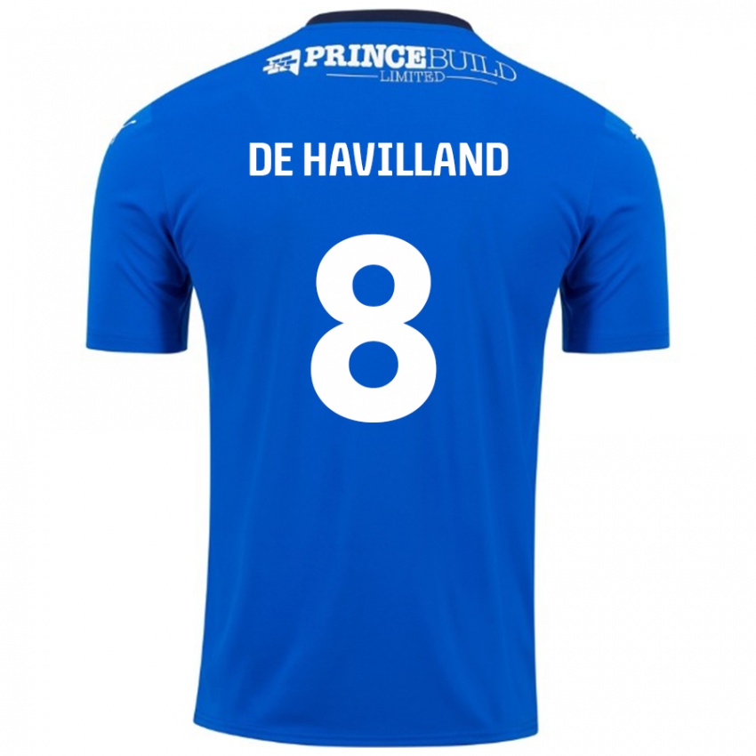 Kinder Ryan De Havilland #8 Blau Weiß Heimtrikot Trikot 2024/25 T-Shirt Österreich