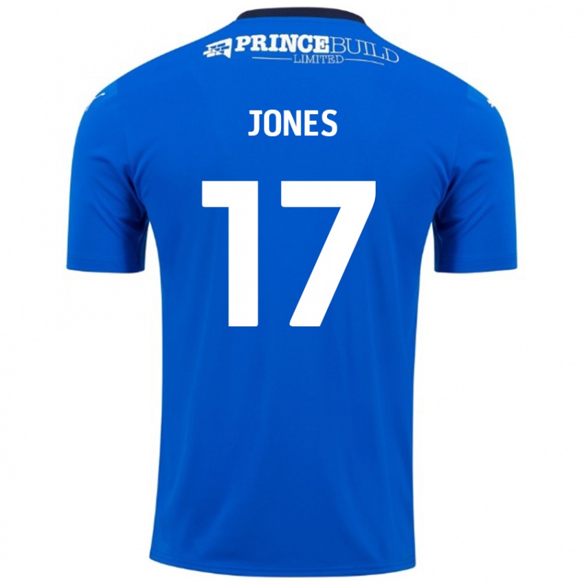 Kinder Ricky-Jade Jones #17 Blau Weiß Heimtrikot Trikot 2024/25 T-Shirt Österreich