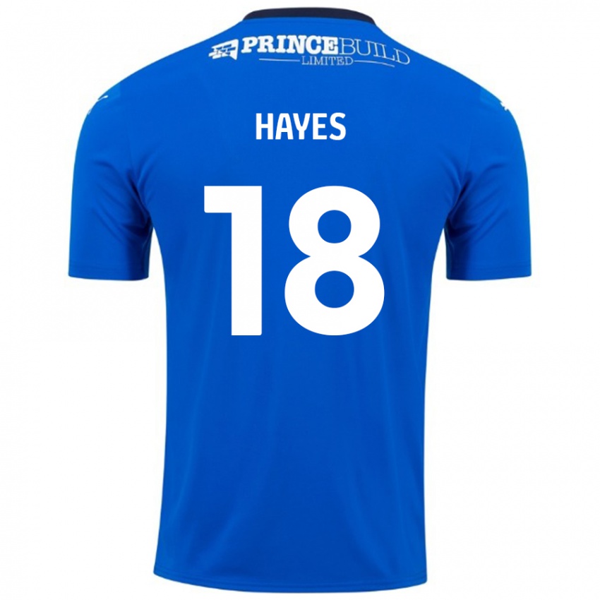 Kinder Cian Hayes #18 Blau Weiß Heimtrikot Trikot 2024/25 T-Shirt Österreich