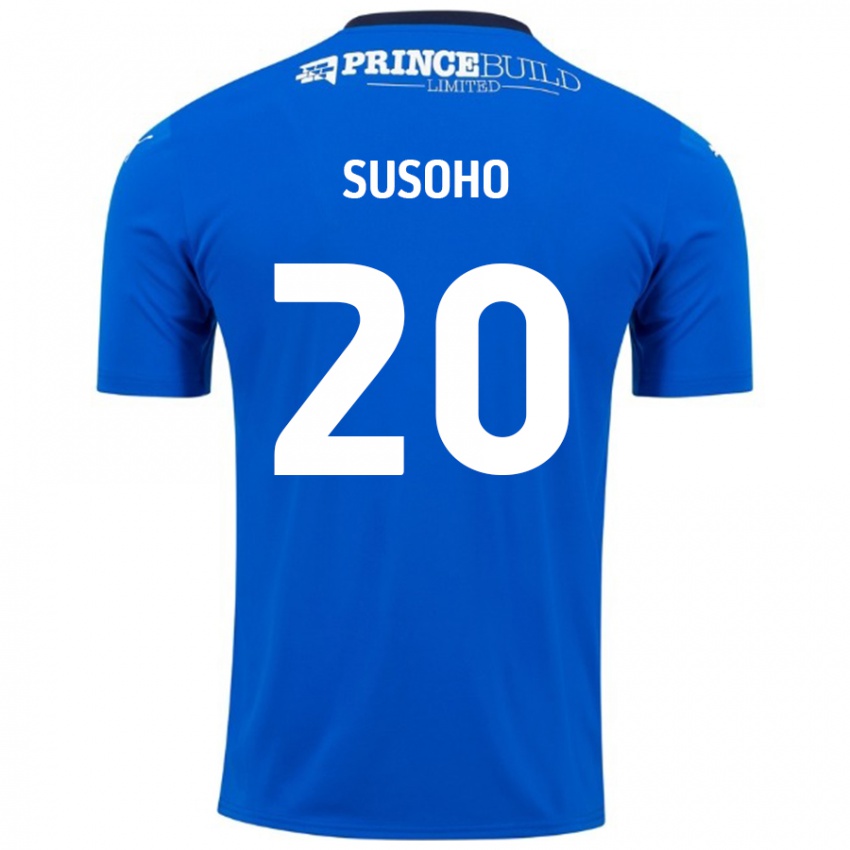 Kinder Mahamadou Susoho #20 Blau Weiß Heimtrikot Trikot 2024/25 T-Shirt Österreich