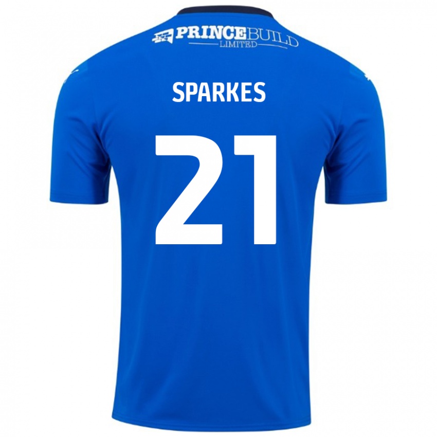 Kinder Jack Sparkes #21 Blau Weiß Heimtrikot Trikot 2024/25 T-Shirt Österreich