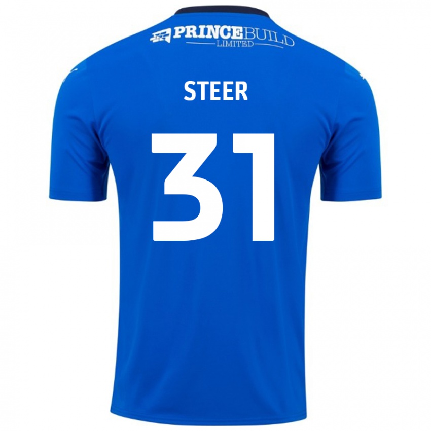 Kinder Jed Steer #31 Blau Weiß Heimtrikot Trikot 2024/25 T-Shirt Österreich