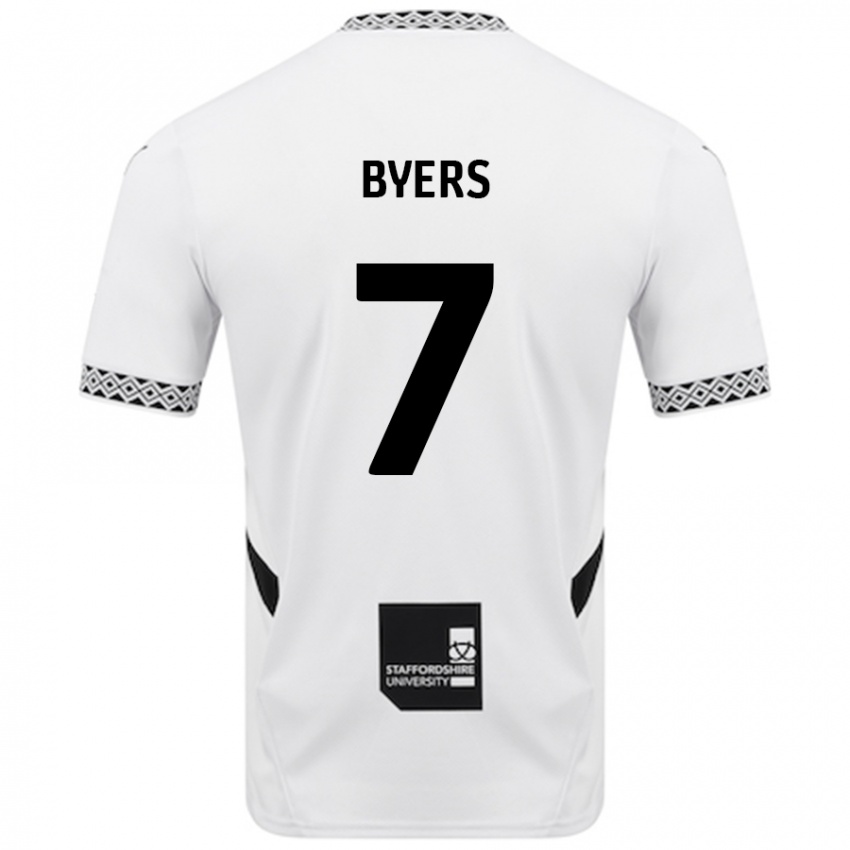 Kinder George Byers #7 Weiß Heimtrikot Trikot 2024/25 T-Shirt Österreich