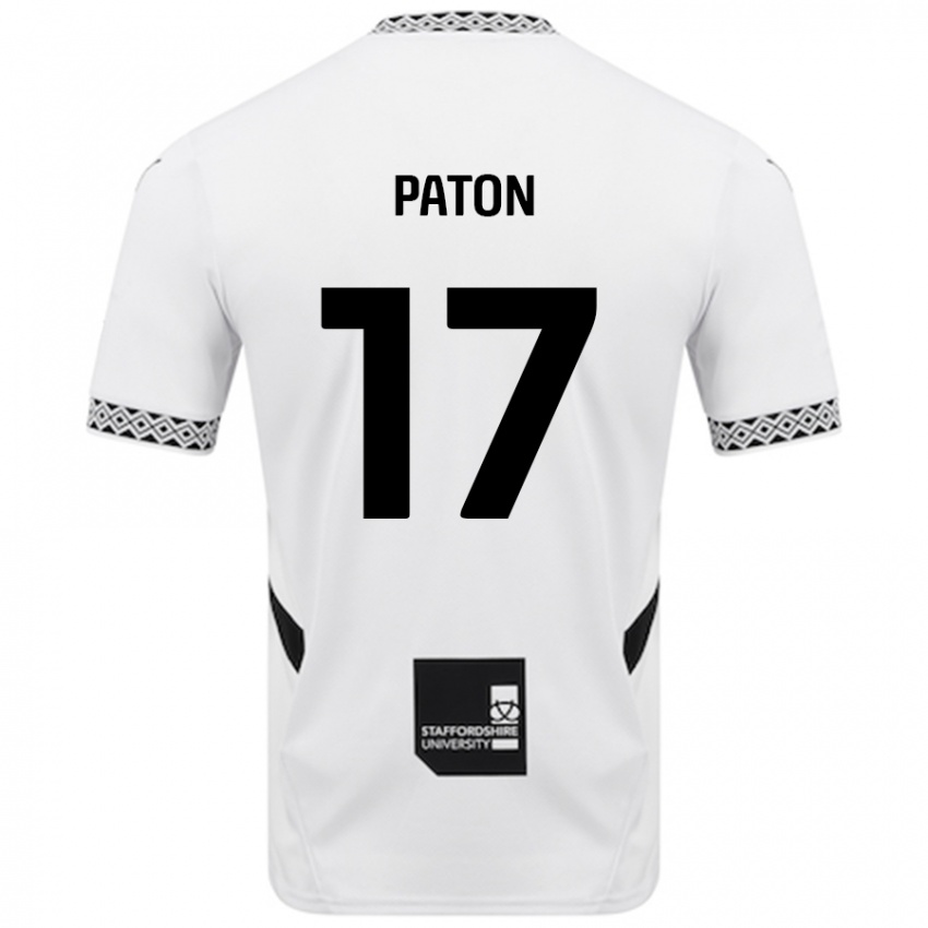 Kinder Ruari Paton #17 Weiß Heimtrikot Trikot 2024/25 T-Shirt Österreich