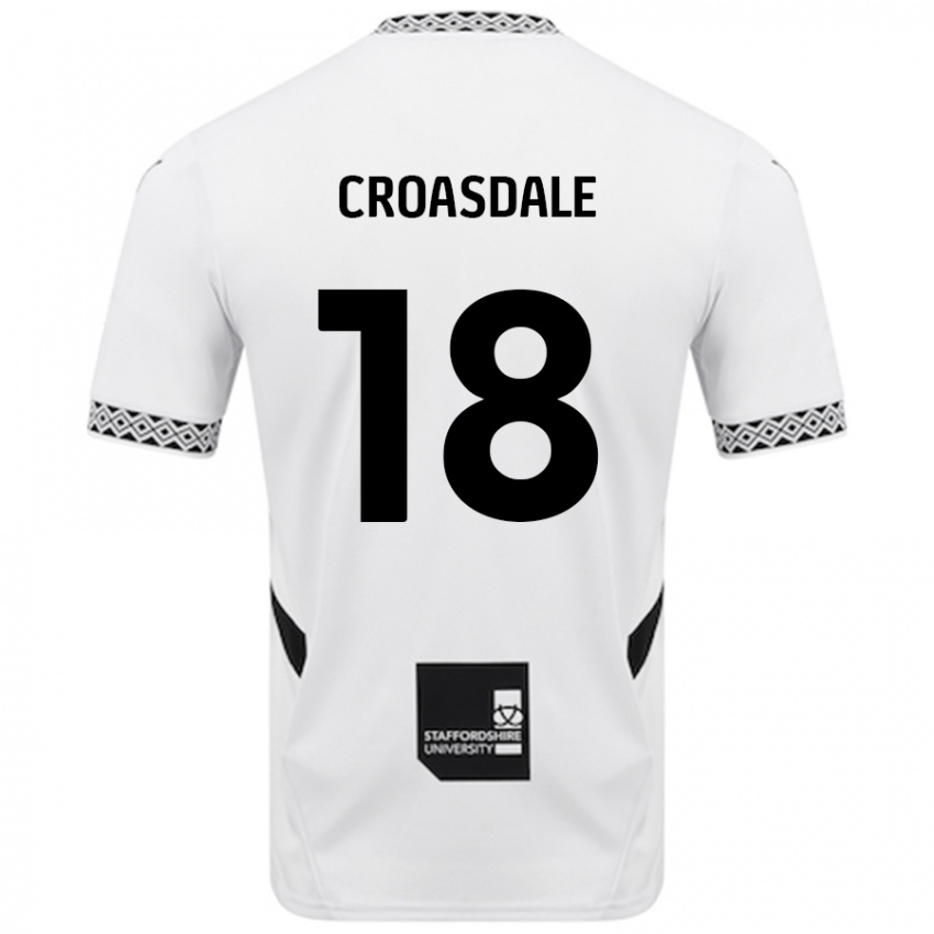 Kinder Ryan Croasdale #18 Weiß Heimtrikot Trikot 2024/25 T-Shirt Österreich