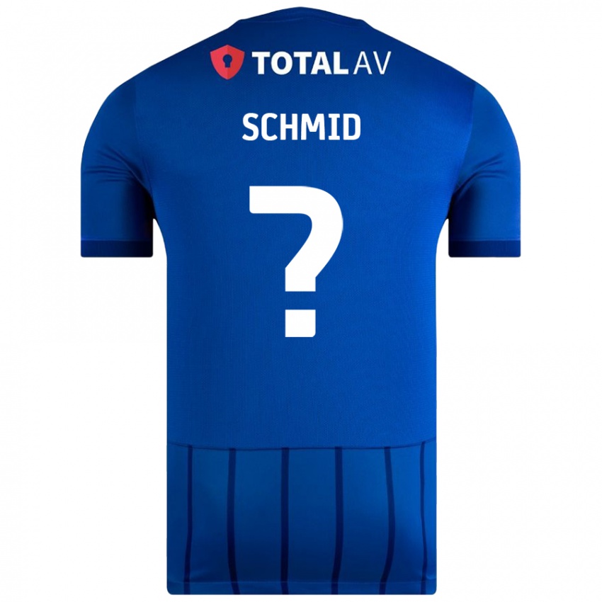 Kinder Nicolas Schmid #0 Blau Heimtrikot Trikot 2024/25 T-Shirt Österreich