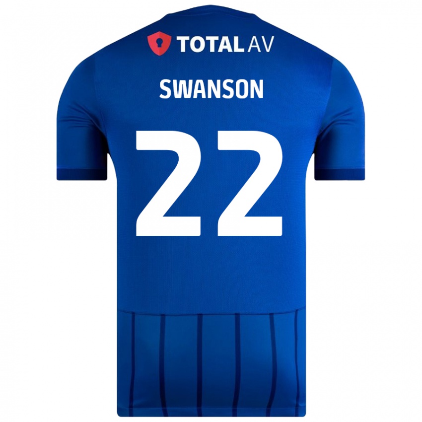 Kinder Zak Swanson #22 Blau Heimtrikot Trikot 2024/25 T-Shirt Österreich