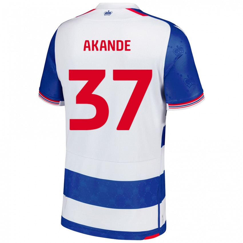 Kinder Adrian Akande #37 Blau Weiß Heimtrikot Trikot 2024/25 T-Shirt Österreich