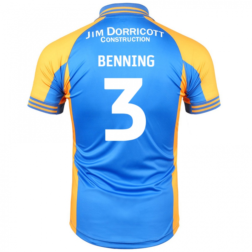 Kinder Mal Benning #3 Blau Bernstein Heimtrikot Trikot 2024/25 T-Shirt Österreich