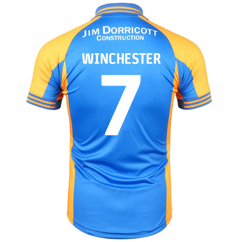 Kinder Carl Winchester #7 Blau Bernstein Heimtrikot Trikot 2024/25 T-Shirt Österreich