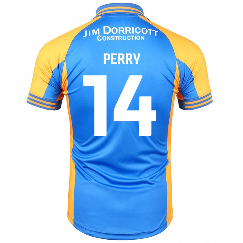 Kinder Taylor Perry #14 Blau Bernstein Heimtrikot Trikot 2024/25 T-Shirt Österreich