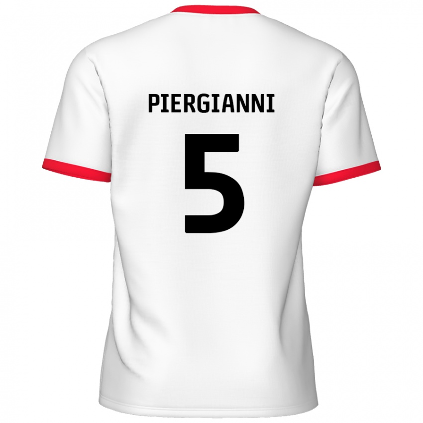 Kinder Carl Piergianni #5 Weiß Rot Heimtrikot Trikot 2024/25 T-Shirt Österreich