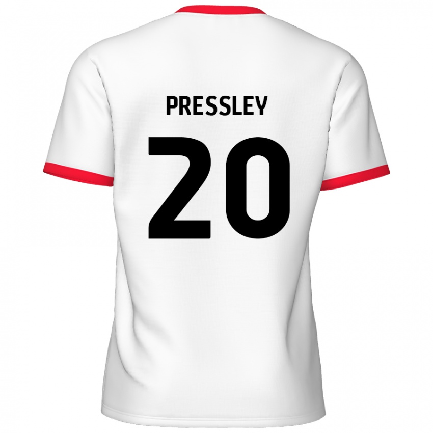 Kinder Aaron Pressley #20 Weiß Rot Heimtrikot Trikot 2024/25 T-Shirt Österreich