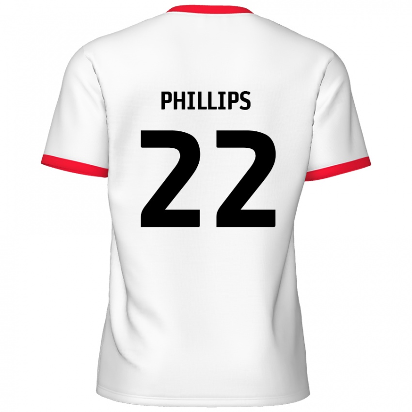 Kinder Daniel Phillips #22 Weiß Rot Heimtrikot Trikot 2024/25 T-Shirt Österreich