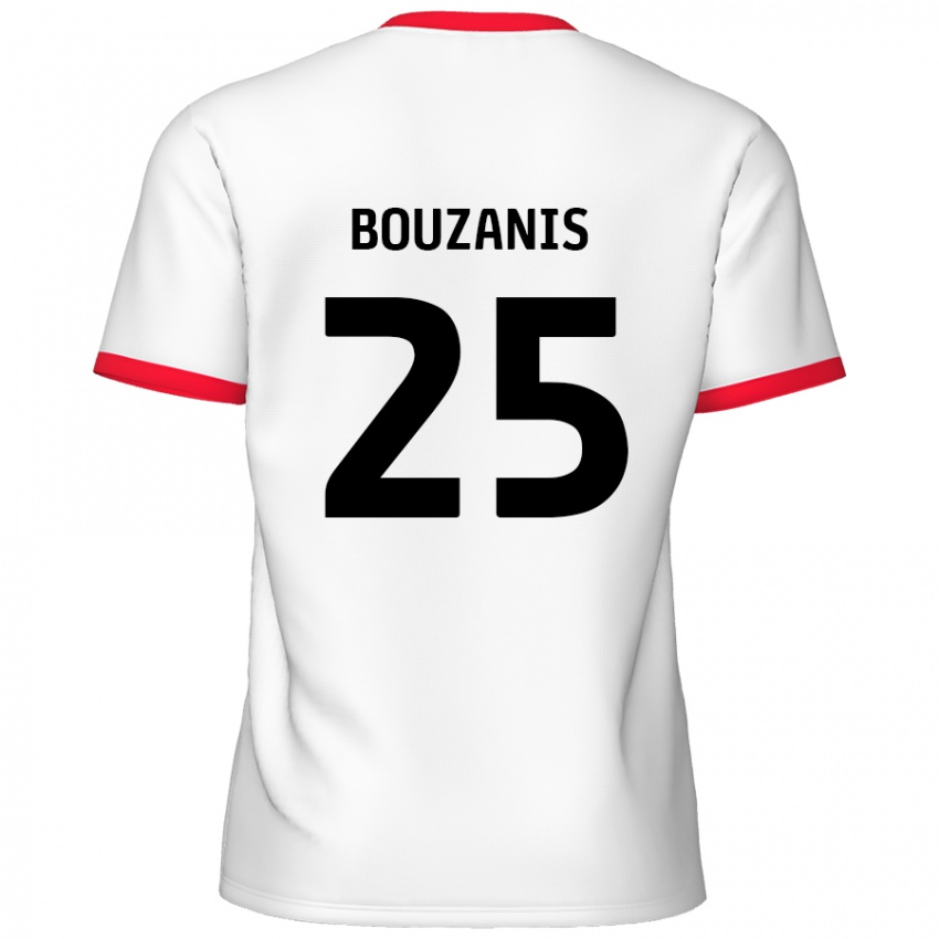 Kinder Dean Bouzanis #25 Weiß Rot Heimtrikot Trikot 2024/25 T-Shirt Österreich