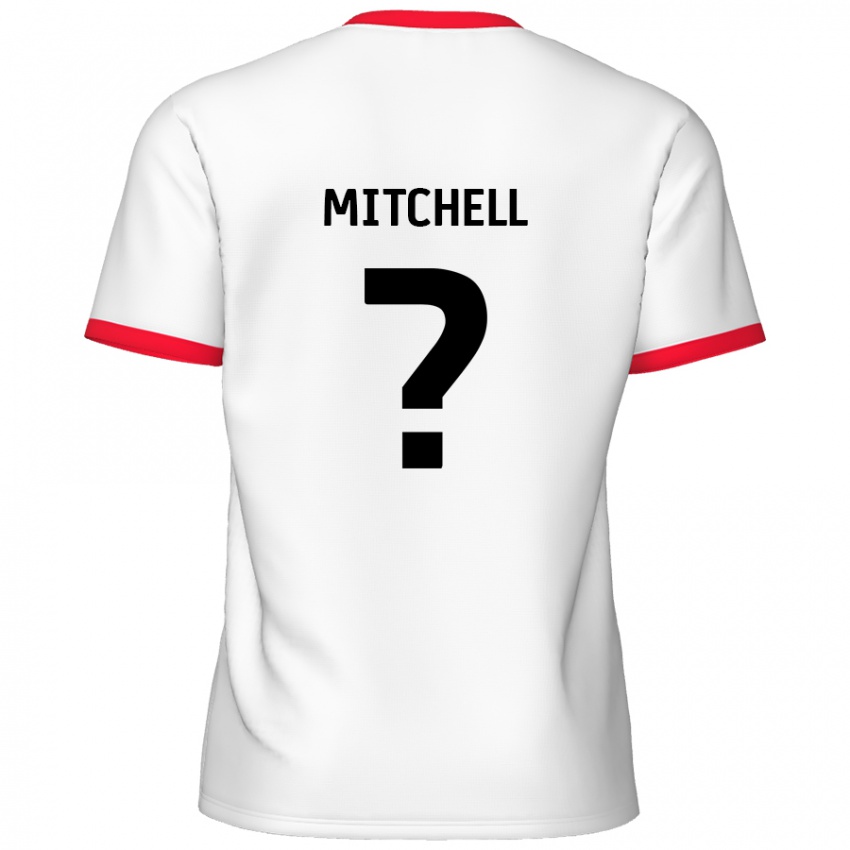 Kinder Rylee Mitchell #0 Weiß Rot Heimtrikot Trikot 2024/25 T-Shirt Österreich