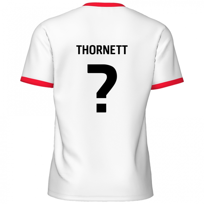 Kinder Alfie Thornett #0 Weiß Rot Heimtrikot Trikot 2024/25 T-Shirt Österreich