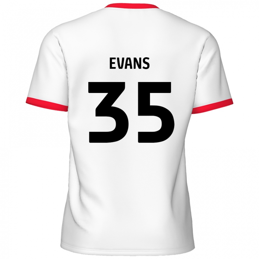 Kinder Makise Evans #35 Weiß Rot Heimtrikot Trikot 2024/25 T-Shirt Österreich