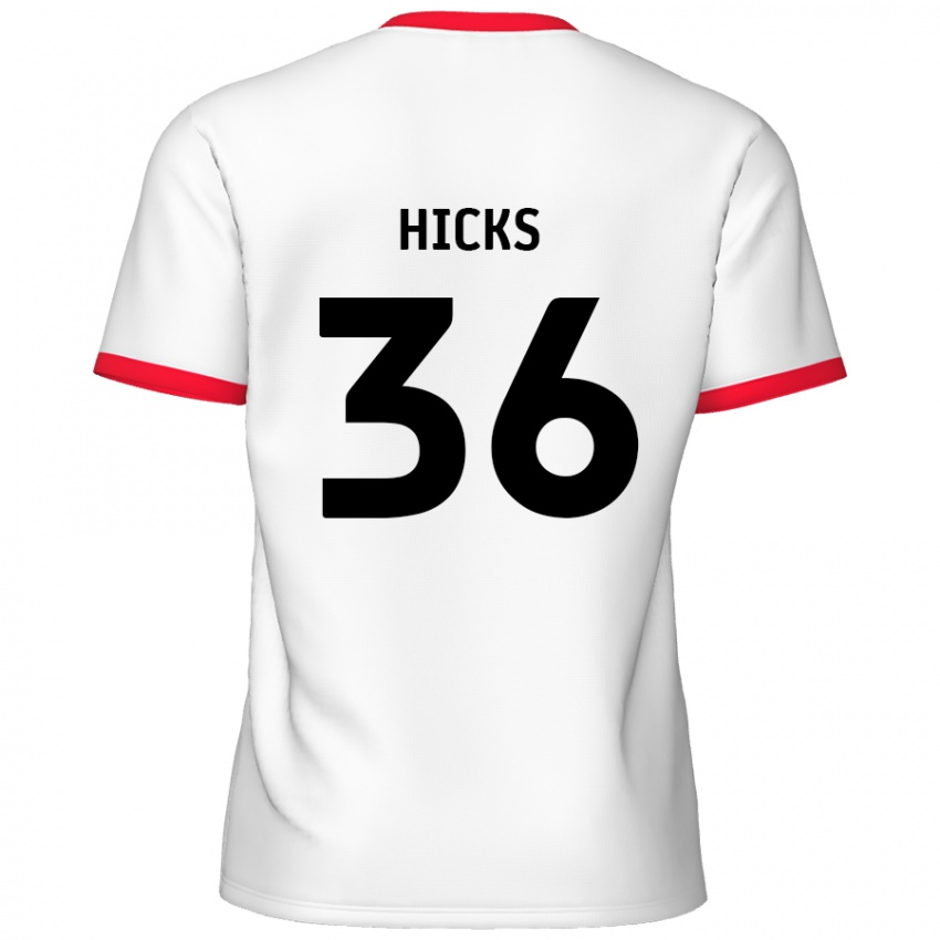 Kinder David Hicks #36 Weiß Rot Heimtrikot Trikot 2024/25 T-Shirt Österreich