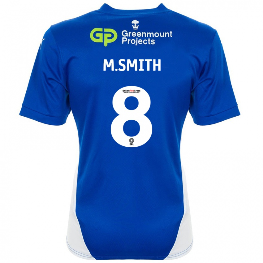 Kinder Matt Smith #8 Blau Weiß Heimtrikot Trikot 2024/25 T-Shirt Österreich