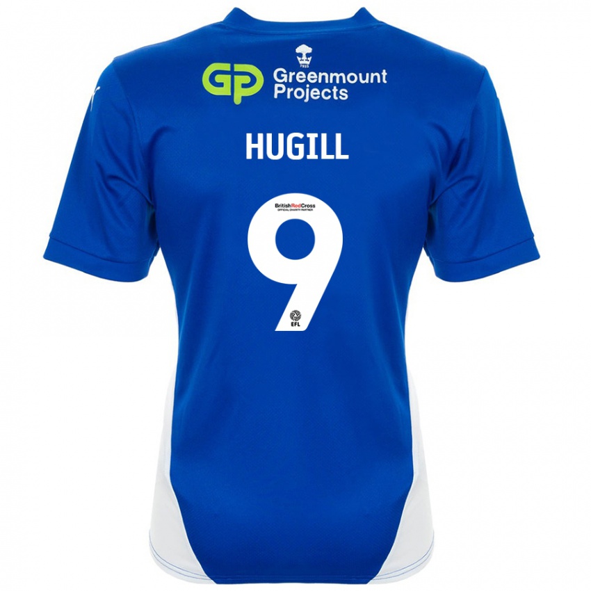 Kinder Joe Hugill #9 Blau Weiß Heimtrikot Trikot 2024/25 T-Shirt Österreich