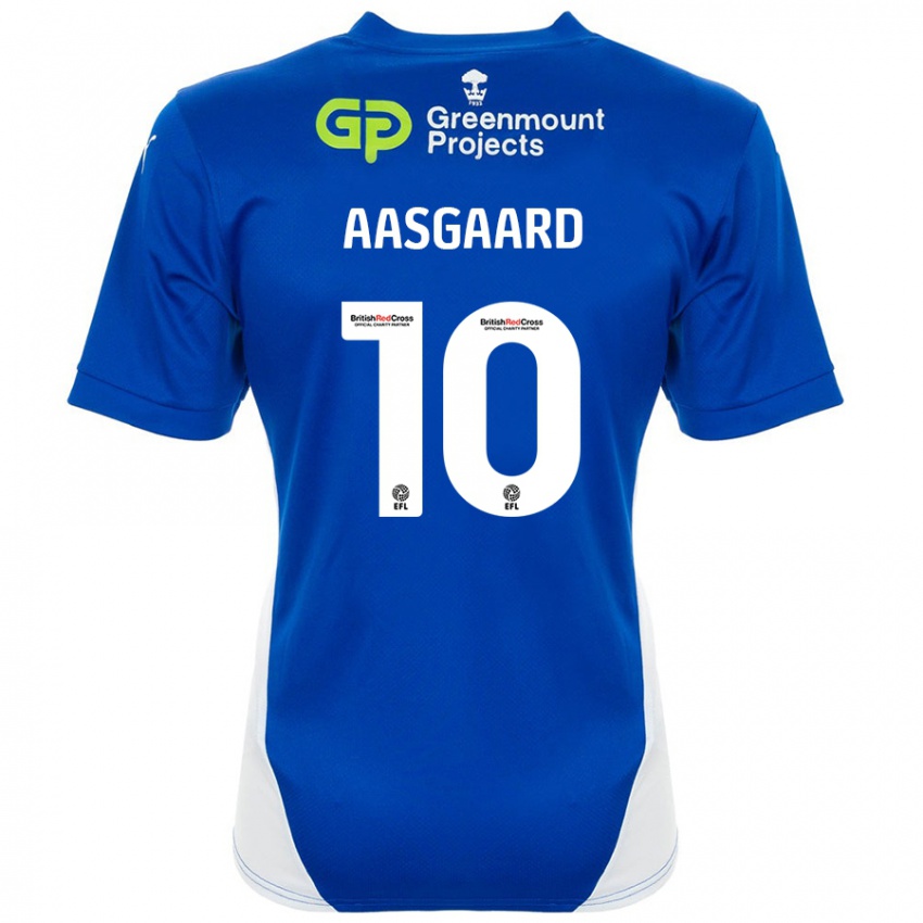 Kinder Thelo Aasgaard #10 Blau Weiß Heimtrikot Trikot 2024/25 T-Shirt Österreich