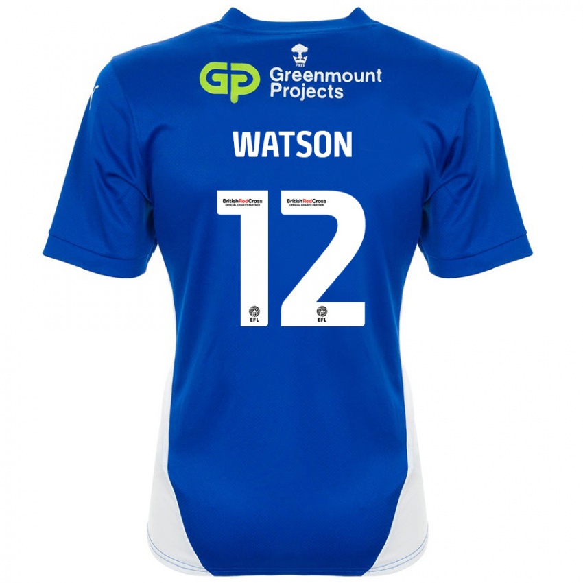 Kinder Tom Watson #12 Blau Weiß Heimtrikot Trikot 2024/25 T-Shirt Österreich