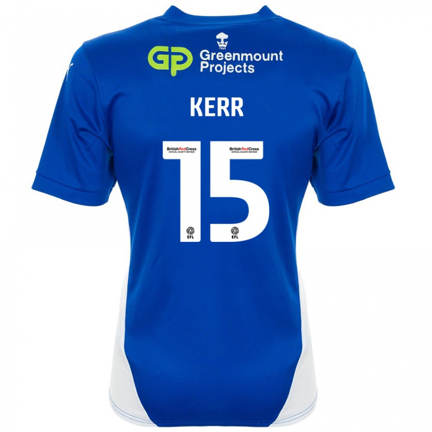 Kinder Jason Kerr #15 Blau Weiß Heimtrikot Trikot 2024/25 T-Shirt Österreich