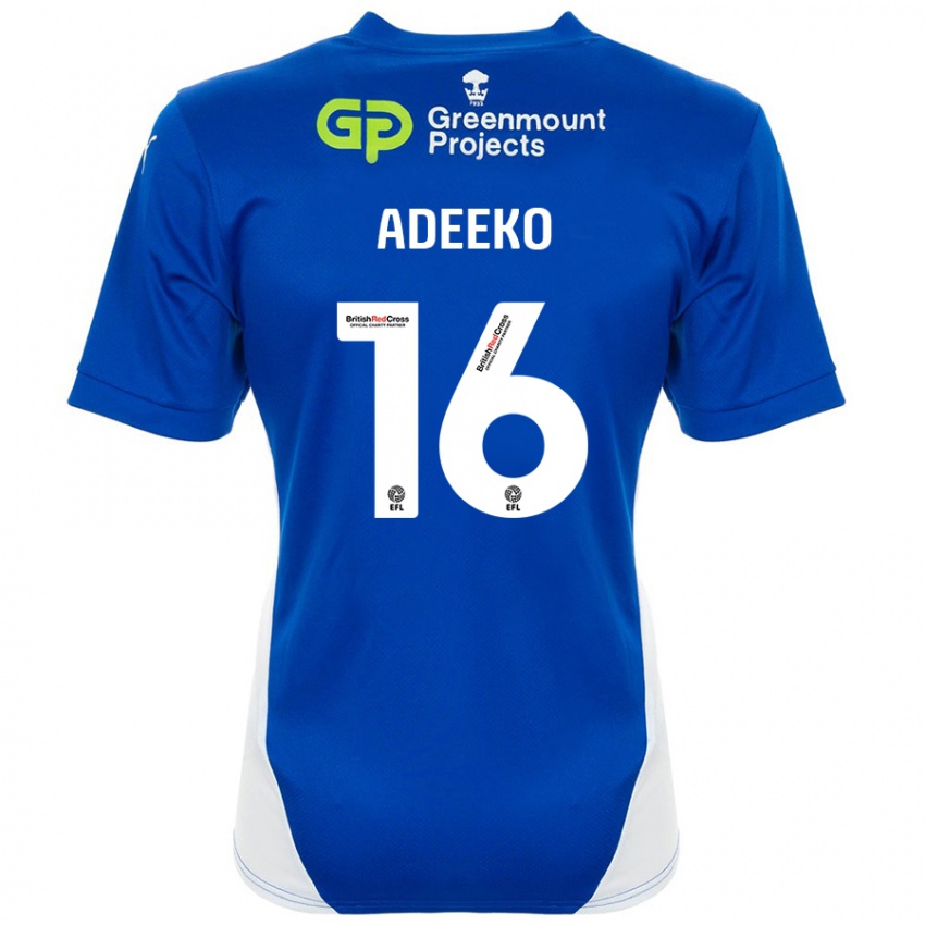 Kinder Baba Adeeko #16 Blau Weiß Heimtrikot Trikot 2024/25 T-Shirt Österreich